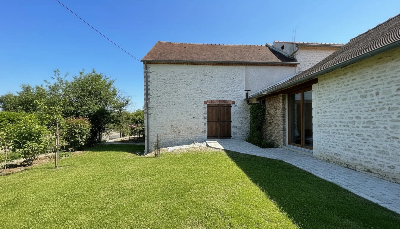 Travailleur manuel de 30 ans avec des outils de plâtrage mural rénovent la maison
